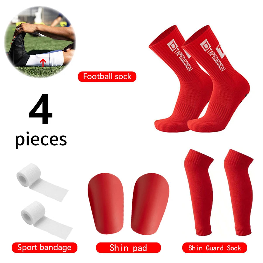 Grip Socks + Leg Sleeves + Mini Shin Pads + Athletic Tape