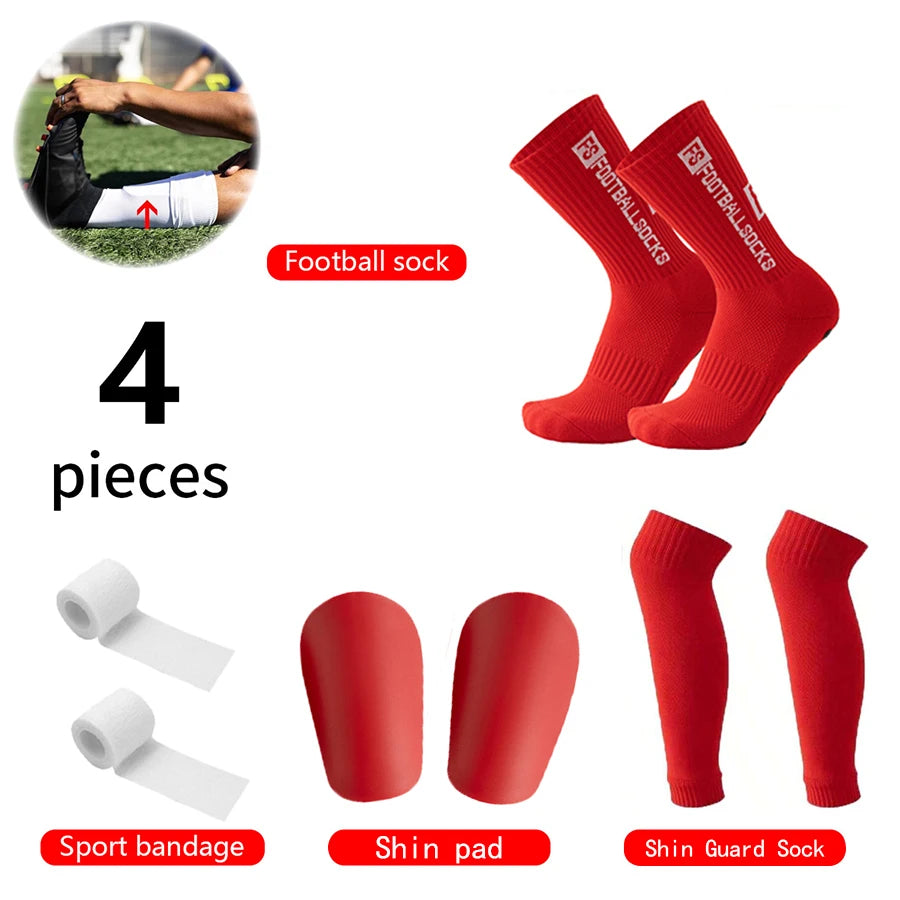 Grip Socks + Leg Sleeves + Mini Shin Pads + Athletic Tape