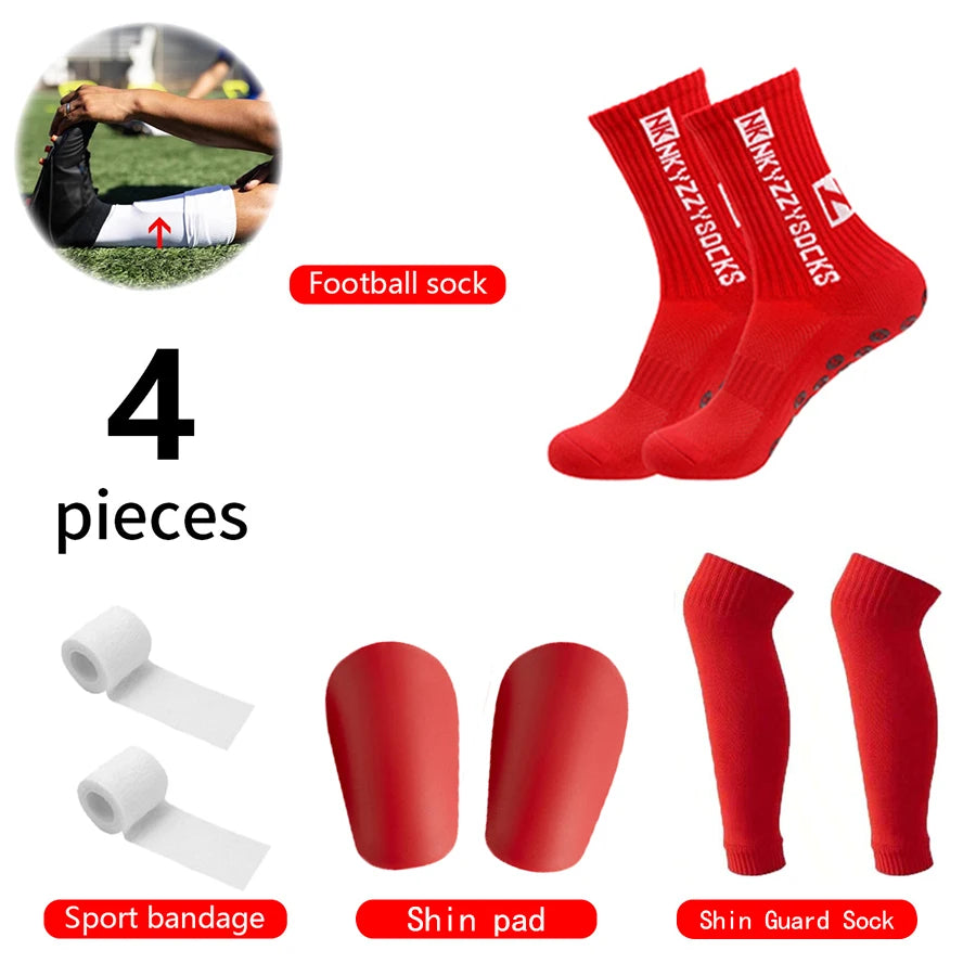 Grip Socks + Leg Sleeves + Mini Shin Pads + Athletic Tape