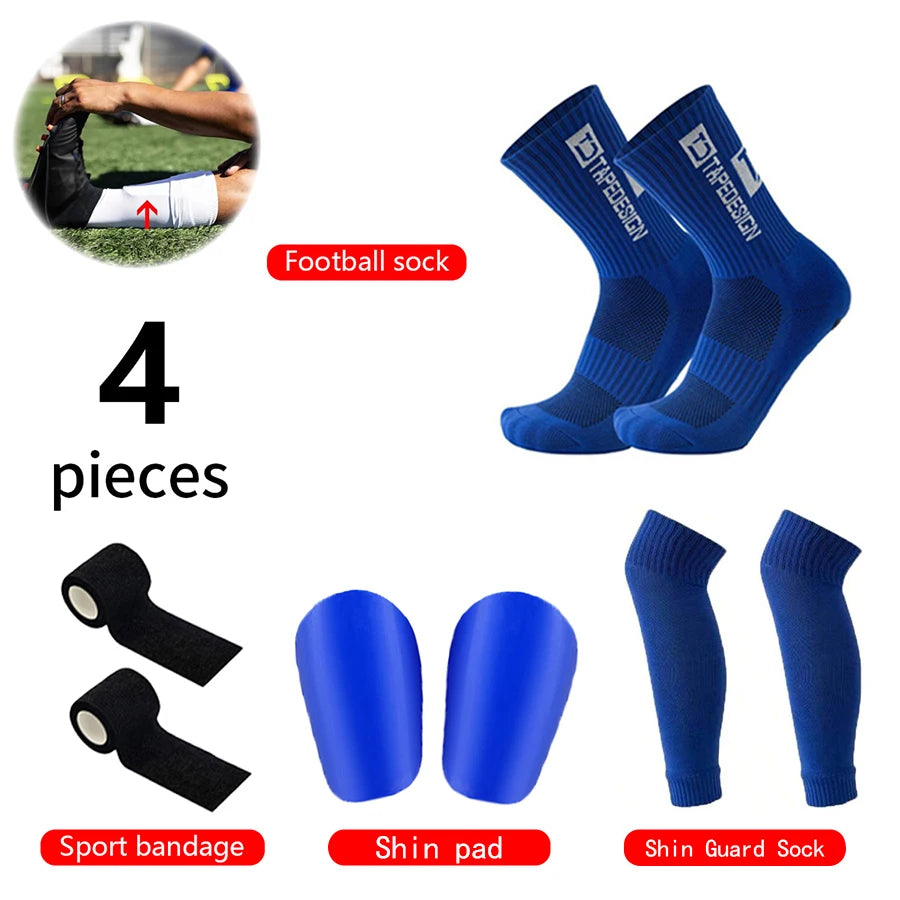 Grip Socks + Leg Sleeves + Mini Shin Pads + Athletic Tape