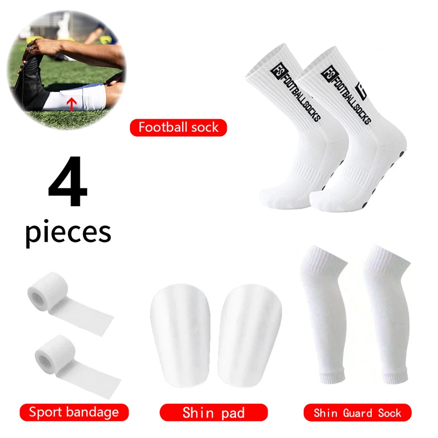 Grip Socks + Leg Sleeves + Mini Shin Pads + Athletic Tape