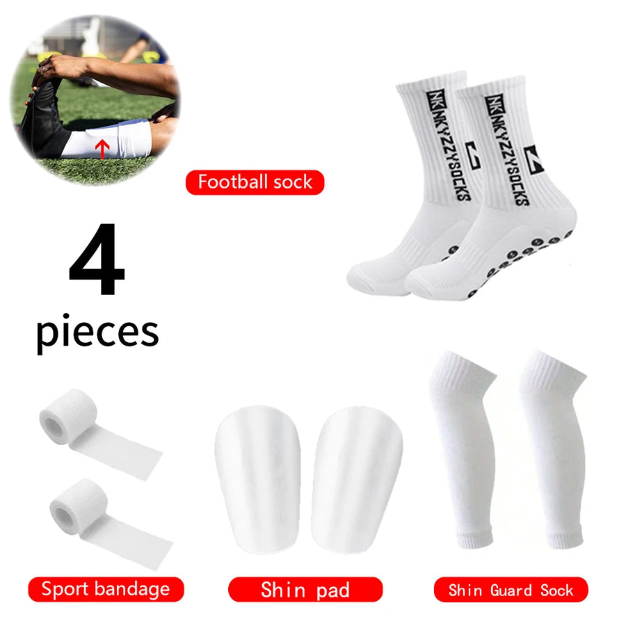 Grip Socks + Leg Sleeves + Mini Shin Pads + Athletic Tape
