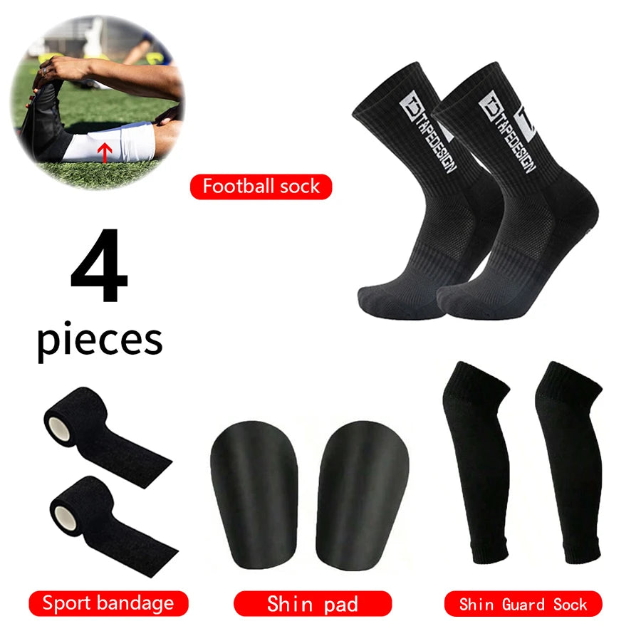 Grip Socks + Leg Sleeves + Mini Shin Pads + Athletic Tape