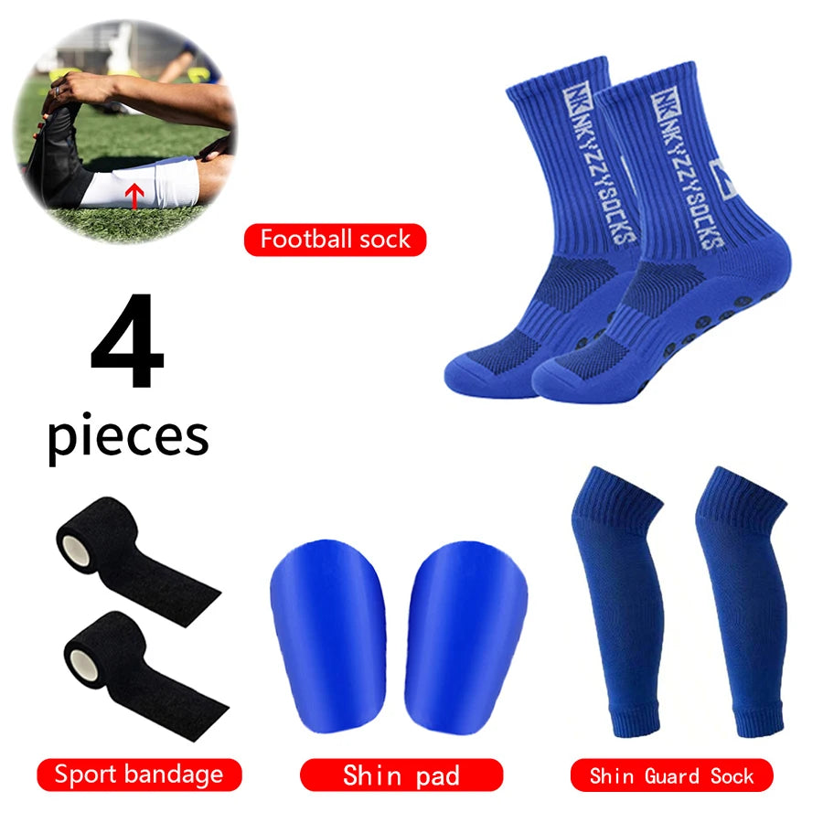 Grip Socks + Leg Sleeves + Mini Shin Pads + Athletic Tape